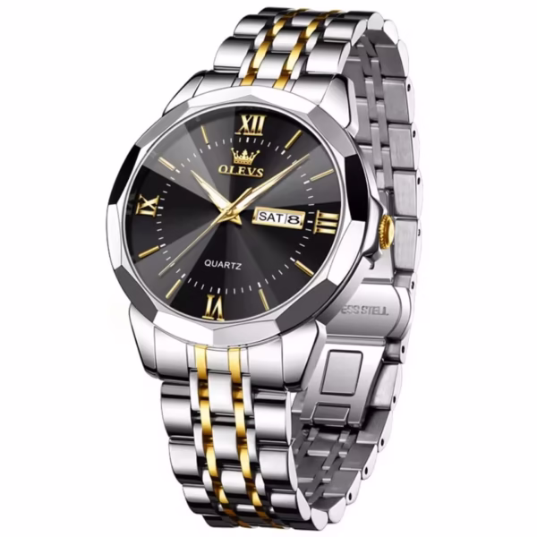Olevs 9989 CH – Silver Gold Black For Man