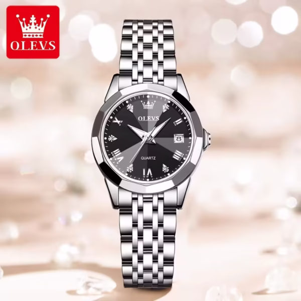 Olevs 9931 For Women - Silver Black